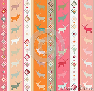 Norwegian seamless pattern. EPS 8 Vector Illustration