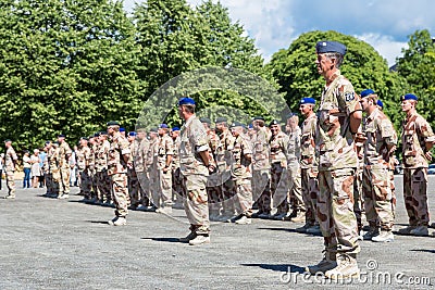 Norwegian soldiers came back home from Afghanistan Editorial Stock Photo