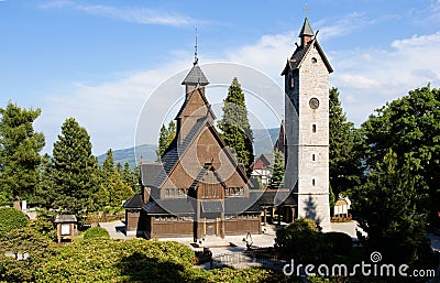 Norwegian temple Wang Stock Photo