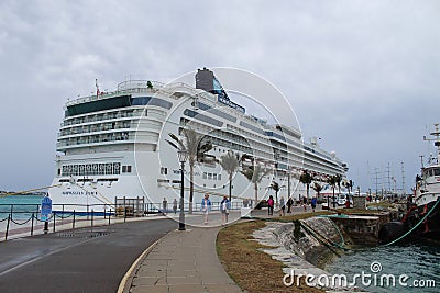 Norweigan Cruise Line to Bermuda from Boston Editorial Stock Photo