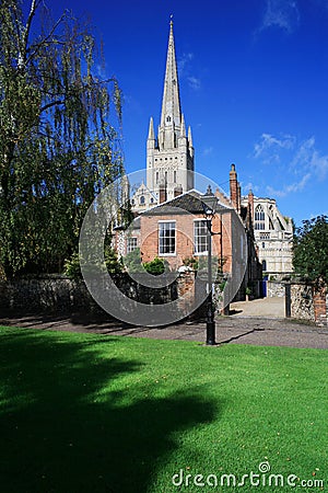 Norwich Cathedral Stock Photo