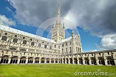 Norwich cathedral, England. Stock Photo