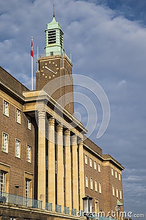 Norwich City Hall Stock Photo