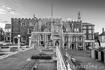 Norwich Guildhall black and white photography Editorial Stock Photo