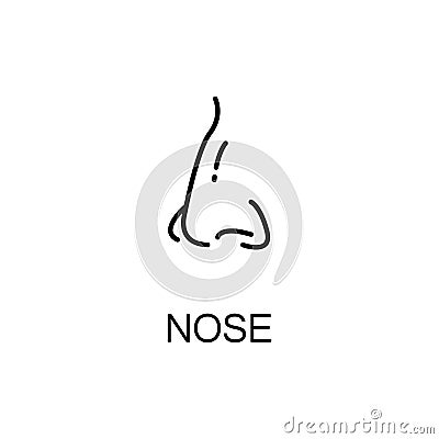 Nose flat icon Vector Illustration