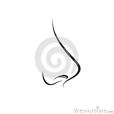 Nose isolated. Human nose icon. Person health illustration Cartoon Illustration