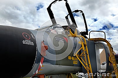 Nose section of RAF Phantom fighter. Editorial Stock Photo