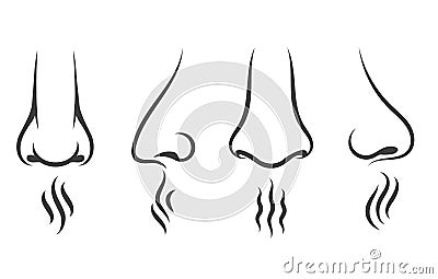 Nose smell icons Vector Illustration