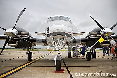 Nose View Of Beechcraft King Air Editorial Stock Photo