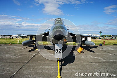 Nose view of Hawker Hunter Stock Photo