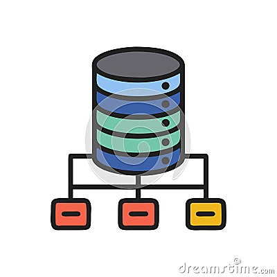 NoSQL Database Icon for Data Solutions Vector Illustration