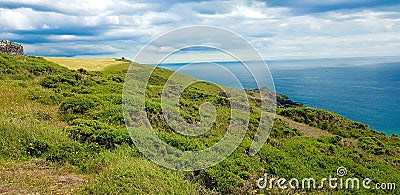 Noss Mayo - Blackstone Point - Warren Cottage - Gara Point - Above Cellar Beach Stock Photo