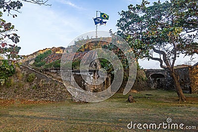 Nossa Senhora dos Remedios Fortress - Fernando de Noronha, Pernambuco, Brazil Stock Photo