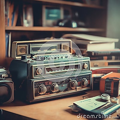 The Nostalgia of Analog Technology radio Stock Photo