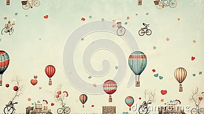 nostalgia scrapbook retro background Cartoon Illustration