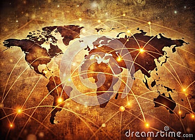 A Nostalgic Glimpse into Global Networking How Retro Tech Pioneered Worldwide Communication and Digital Innovation Stock Photo