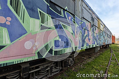 Nostalgic trains parked at Haydarpasa station for visitors, Istanbul, Turkey. March`2017. Editorial Stock Photo