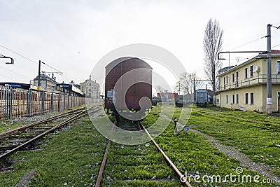 Nostalgic trains parked at Haydarpasa station for visitors, Istanbul, Turkey. March`2017. Editorial Stock Photo