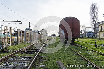 Nostalgic trains parked at Haydarpasa station for visitors, Istanbul, Turkey. March`2017. Editorial Stock Photo