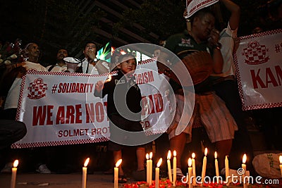 We Not Afraid Campaign after Jakarta Blast Editorial Stock Photo