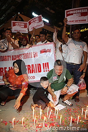 We Not Afraid Campaign after Jakarta Blast Editorial Stock Photo