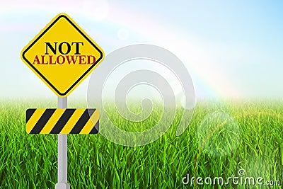 Not allowed sign. Stock Photo