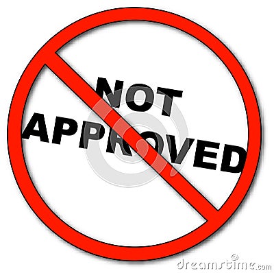 Not approved Vector Illustration