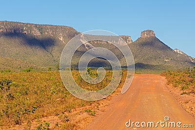 Not asphalted road in Jalapao State Park Stock Photo