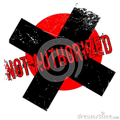 Not Authorized rubber stamp Stock Photo