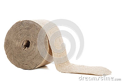 Not clarified toilet paper made of untreated coarse paper or cardboard . cheap environmentally friendly option for poor countries Stock Photo