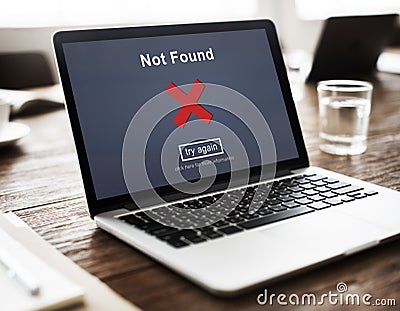 Not Found Error Data Internet Online Technology Concept Stock Photo