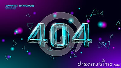 404 not found page web error. Web problem warning information template support fail background. Data flow coding symbol Vector Illustration