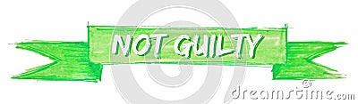 not guilty ribbon Vector Illustration