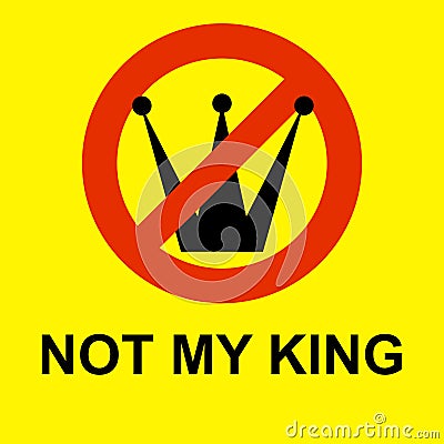 not my king symbol. Vector Illustration