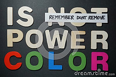 Is not power Color Stock Photo