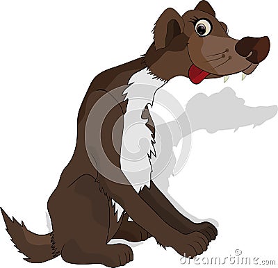 not purebred dog Vector Illustration