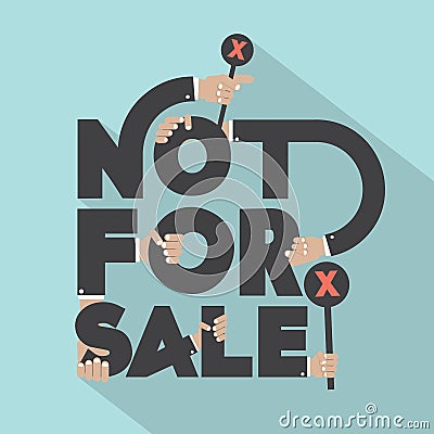 Not For Sal Typography Design. Vector Illustration