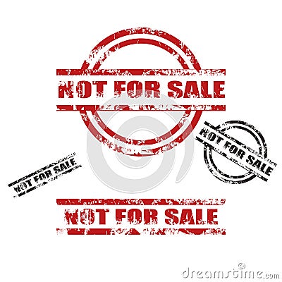 NOT FOR SALE grunge stamp set Stock Photo