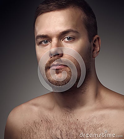 Not the shaven man Stock Photo