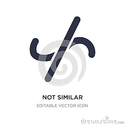 not similar icon on white background. Simple element illustration from Signs concept Vector Illustration