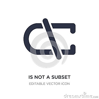 is not a subset icon on white background. Simple element illustration from Signs concept Vector Illustration