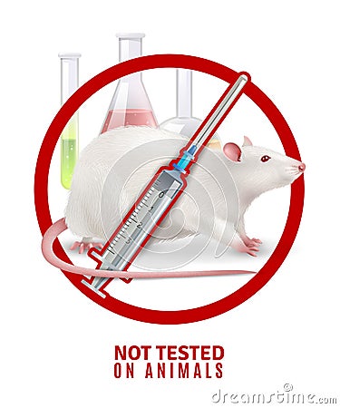 Not Tested Animals Design Concept Vector Illustration