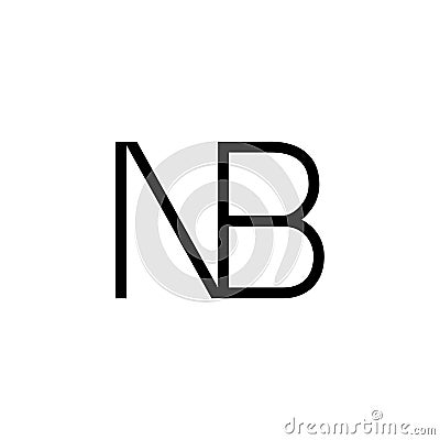 Nota Bene black icon. NB abbreviation. Isolated vector illustration Vector Illustration