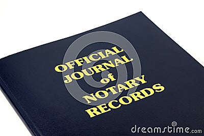 Notary Records Stock Photo