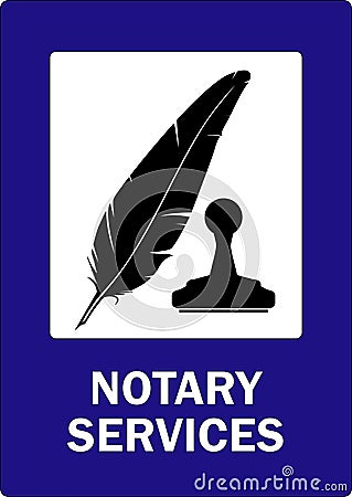 Notary services Vector Illustration