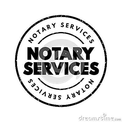 Notary Services text stamp, concept background Stock Photo