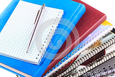 Note book for taking notes with a pen Stock Photo