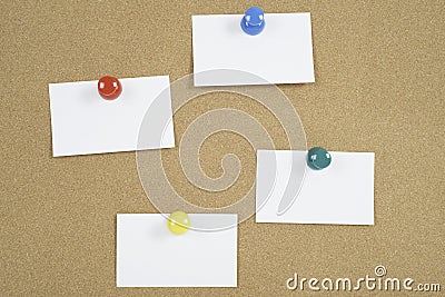 Note Card Bulletin Board Stock Photo