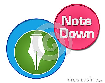 Note Down Colorful Circles Stock Photo