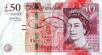 The Â£50 note Editorial Stock Photo